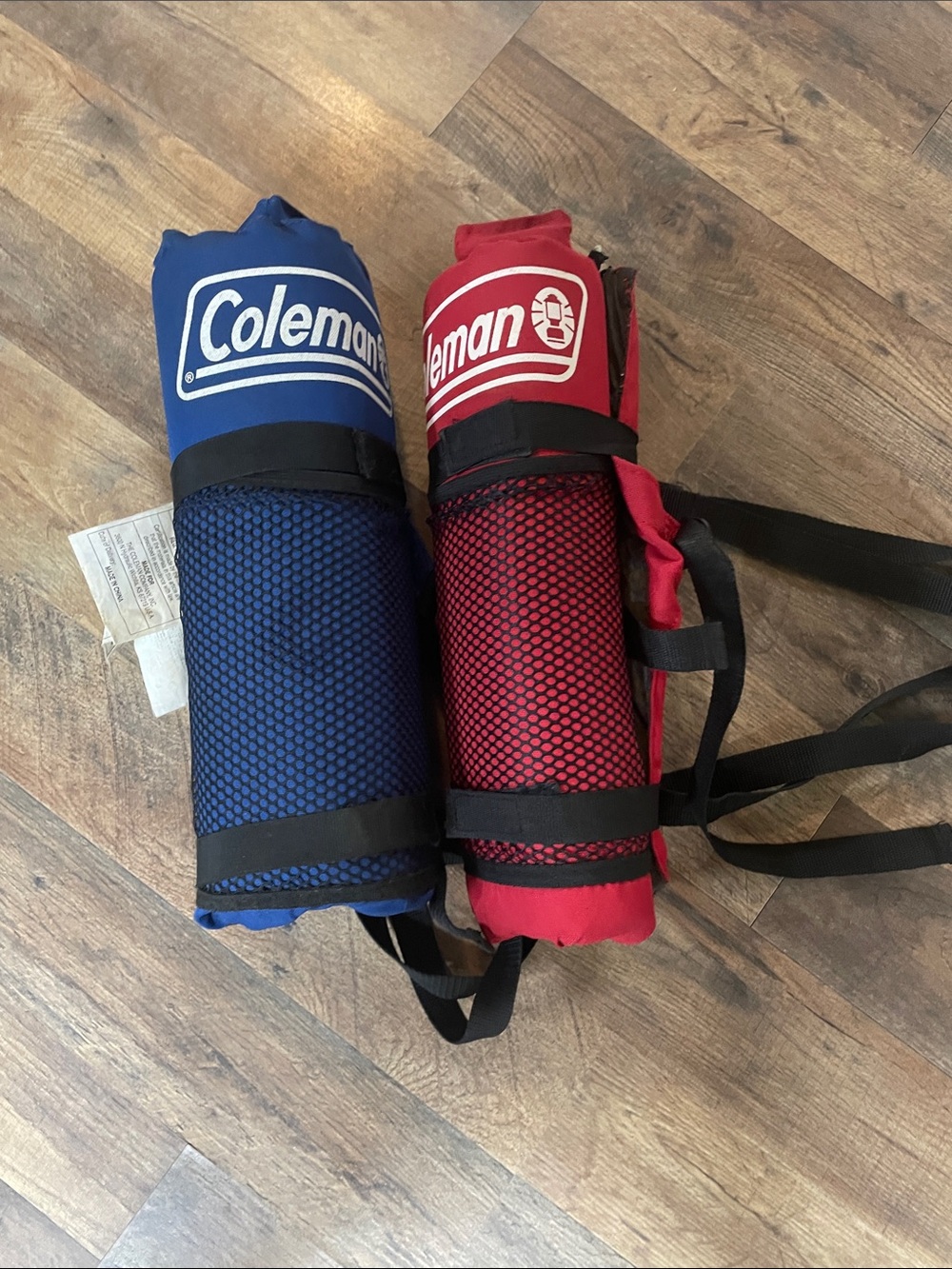 Coleman Packable Duffel Carry Bags - Blue & Red